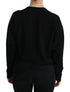 Dolce & Gabbana Black Button Embellished Cardigan Sweater
